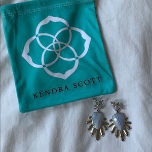 Kendra Scott Sterling Earrings - Blue Lace Agate